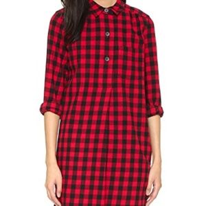 Madewell Flannel Shirt Dress